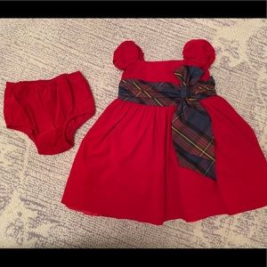 Ralph Lauren Baby Girl Christmas Dress Size 9 m